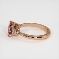 2.56 Ct. Padparadscha Sapphire Ring, 18K Rose Gold 4