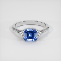 1.64 Ct. Blue Sapphire Ring, 10K White Gold 1