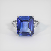8.14 Ct. Blue Sapphire Ring, 14K White Gold 1