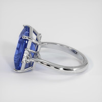 8.14 Ct. Blue Sapphire Ring, 14K White Gold 4