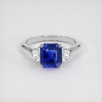 2.58 Ct. Sapphire Ring, 14K White Gold 1