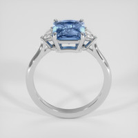 3.01 Ct. Greenish Blue Sapphire Ring, 14K White Gold 3