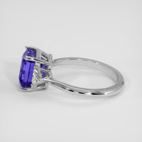 3.78 Ct. Violetish Blue Tanzanite Ring, 14K White Gold 4