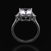 3.43 Ct. Gemstone Ring, 14K White Gold 3