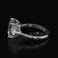 3.43 Ct. Gemstone Ring, 14K White Gold 4