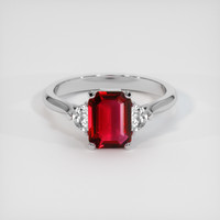 1.48 Ct. Ruby Ring, 14K White Gold 1