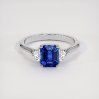 1.83 Ct. Blue Sapphire Ring, 14K White Gold 1