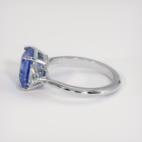 3.52 Ct. Blue Sapphire Ring, 14K White Gold 4