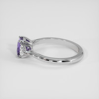 0.99 Ct. Purple Sapphire Ring, 14K White Gold 4