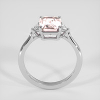 4.16 Ct. Peach Sapphire Ring, 14K White Gold 3