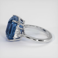 15.09 Ct. Blue Sapphire Ring, 14K White Gold 4