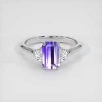 1.40 Ct. Bi Color Sapphire Ring, 14K White Gold 1
