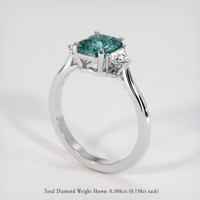 1.49 Ct. Bi Color Sapphire Ring, 14K White Gold 2