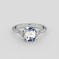 3.07 Ct. Bi Color Sapphire Ring, 14K White Gold 1