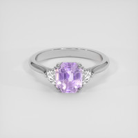 2.15 Ct. Purple Sapphire Ring, 14K White Gold 1