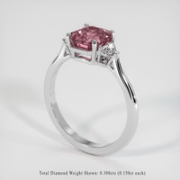 2.56 Ct. Sapphire Ring, 14K White Gold 2