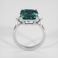 7.43 Ct. Greenish Blue Sapphire Ring, 18K White Gold 3