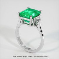 4.73 Ct. Emerald Ring, 18K White Gold 2