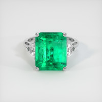 5.77 Ct. Emerald Ring, 18K White Gold 1