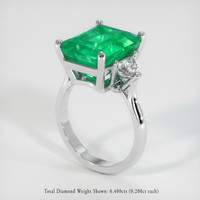 5.77 Ct. Emerald Ring, 18K White Gold 2