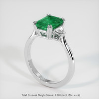 1.88 Ct. Emerald Ring, 18K White Gold 2