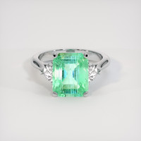 2.20 Ct. Emerald Ring, 18K White Gold 1