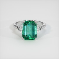 4.74 Ct. Emerald Ring, 18K White Gold 1