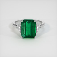 3.31 Ct. Emerald Ring, 18K White Gold 1
