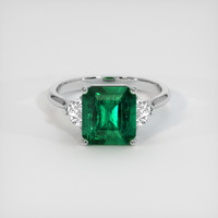1.90 Ct. Emerald Ring, 18K White Gold 1