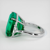 22.86 Ct. Emerald Ring, 18K White Gold 4