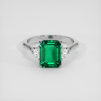 2.58 Ct. Emerald Ring, 18K White Gold 1