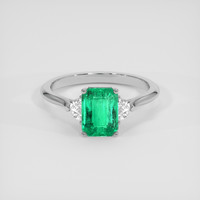 1.96 Ct. Emerald Ring, 18K White Gold 1