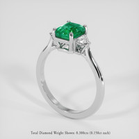 1.30 Ct. Emerald Ring, 18K White Gold 2