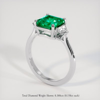 1.81 Ct. Emerald Ring, 18K White Gold 2