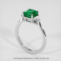 1.71 Ct. Emerald Ring, 18K White Gold 2