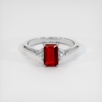 1.04 Ct. Ruby Ring, 18K White Gold 1