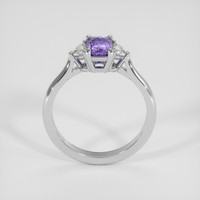 0.99 Ct. Purple Sapphire Ring, 18K White Gold 3