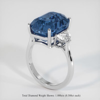15.09 Ct. Sapphire Ring, 18K White Gold 2