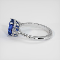 3.11 Ct. Blue Sapphire Ring, 18K White Gold 4