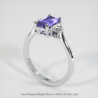 1.40 Ct. Bi Color Sapphire Ring, 18K White Gold 2