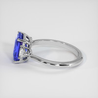 3.59 Ct. Blue Sapphire Ring, 18K White Gold 4