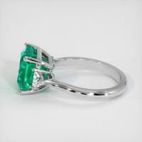 4.21 Ct. Emerald Ring, 18K White Gold 4