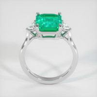 3.70 Ct. Emerald Ring, 18K White Gold 3