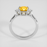 1.66 Ct. Yellowish Orange Sapphire Ring, 18K White Gold 3