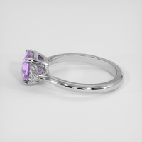 2.15 Ct. Purple Sapphire Ring, 18K White Gold 4