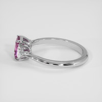 0.94 Ct. Purplish Pink Sapphire Ring, 18K White Gold 4