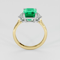 3.01 Ct. Emerald Ring, 18K White & Yellow 3