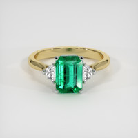 1.86 Ct. Emerald Ring, 18K White & Yellow 1
