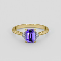 1.56 Ct. Violet Tanzanite Ring, 10K Yellow Gold 1