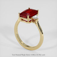 4.02 Ct. Ruby Ring, 14K Yellow Gold 2